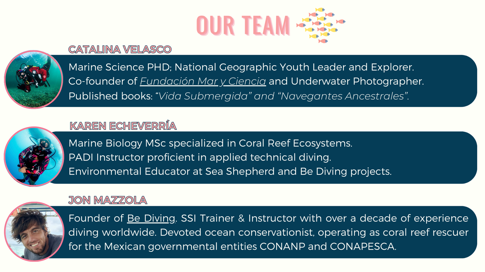 Our Team - Coral Discovery Marine Conservation Program (slide 4)